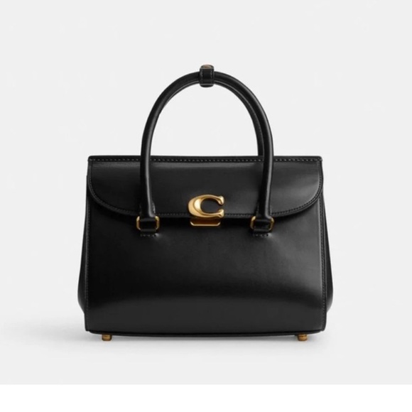 coach Broome Carryall Black Leather Handbag - Picture 2 of 11